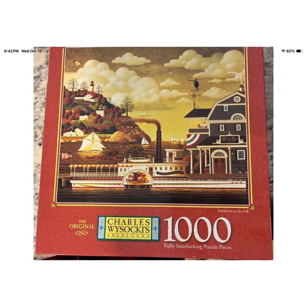 NEW Charles Wysocki "Fairhaven In The Fall" 1000 Pieces Jigsaw Puzzle